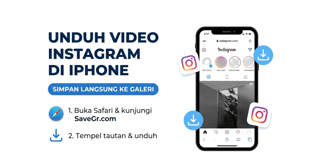 Cara Unduh Video Instagram di iPhone — Gratis & Mudah (2026)